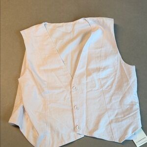 Commense white Button-Up Vest NWT!